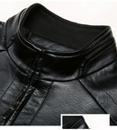 Jaqueta Masculina de Couro Genuíno - Estilo e Conforto Valentino Dourado