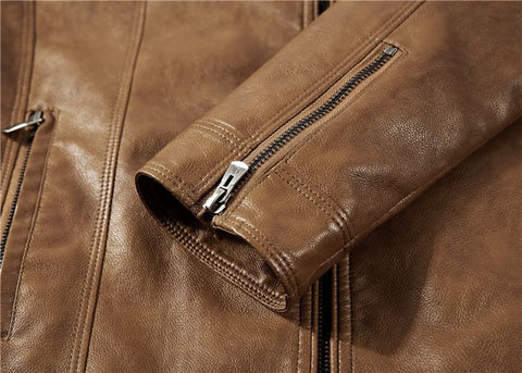 Jaqueta de Couro Genuíno Masculina para Motociclismo - Estilo e Conforto Strada Pro