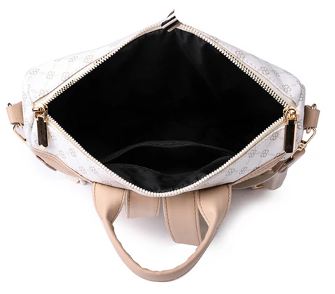 Mochila Feminina Xadrez em Couro Genuíno - Estilo e Conforto para o Seu Dia a Dia