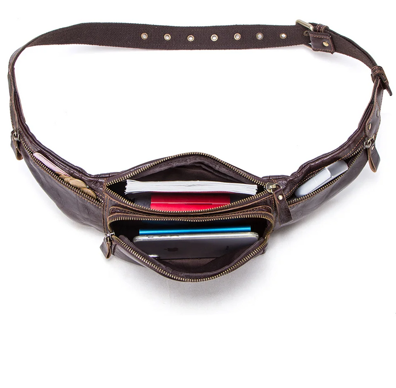 Bolsa de Cintura em Couro Genuíno - Estilo e Praticidade Armmando