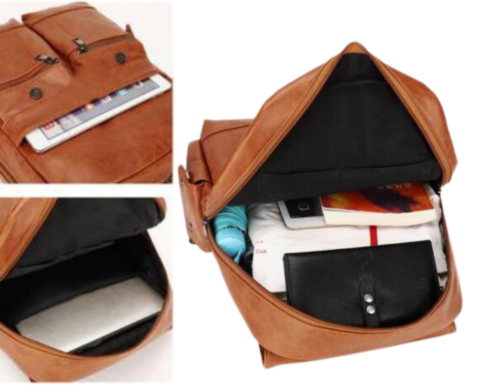 Mochila de Couro Legítimo - Conforto e Estilo para Suas Viagens