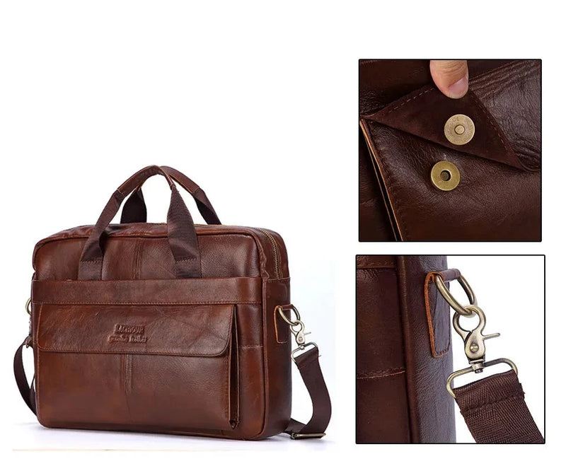 Maleta de Couro Genuíno Business M3 - Estilo e Praticidade para Seu Dia a Dia