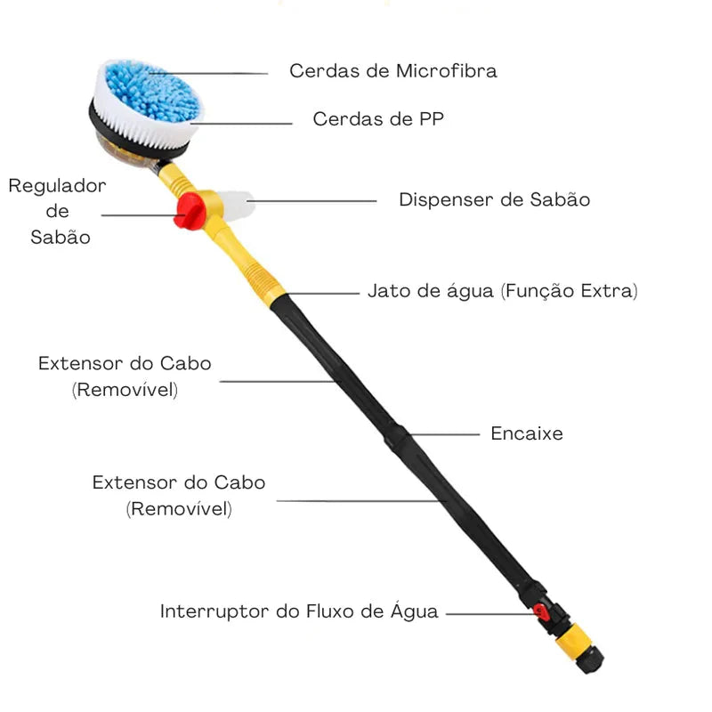 Escova Rotativa de Limpeza Automotiva - AutoScrub ProSpin