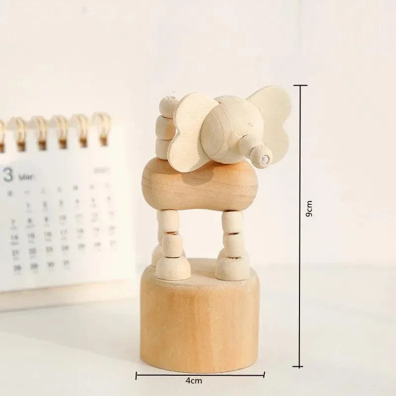 Estatueta Infantil Artesanal em Madeira Natural – Um Toque de Magia para o Quarto do Seu Pequeno