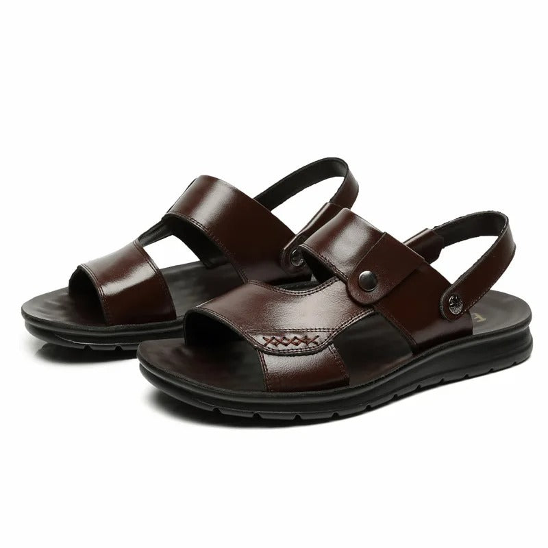 Sandália Livia Confort: Sofisticação e Conforto em Couro Genuíno