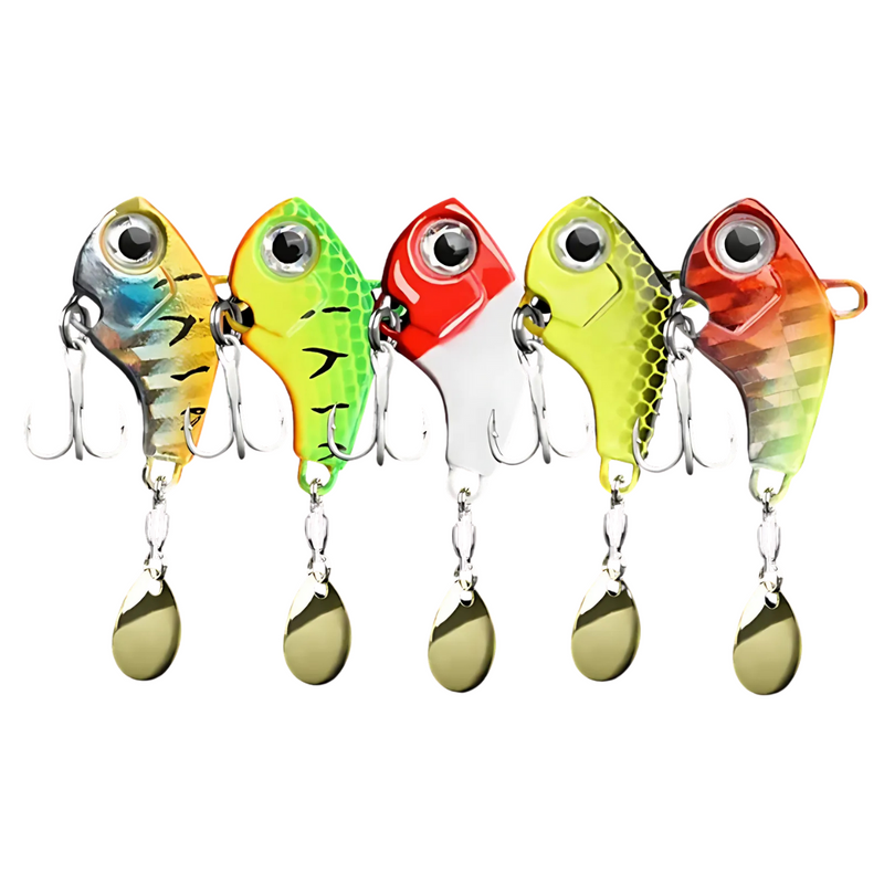 Conjunto Prático de Iscas de Pesca - 5 Peças para Aumentar Suas Capturas