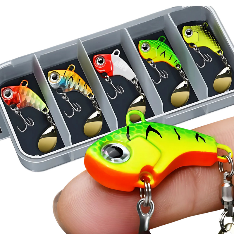 Conjunto Prático de Iscas de Pesca - 5 Peças para Aumentar Suas Capturas