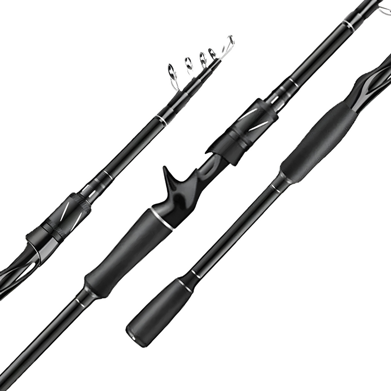 Vara de Pesca Telescópica em Fibra de Carbono - Resistência e Leveza Para Suas Aventuras