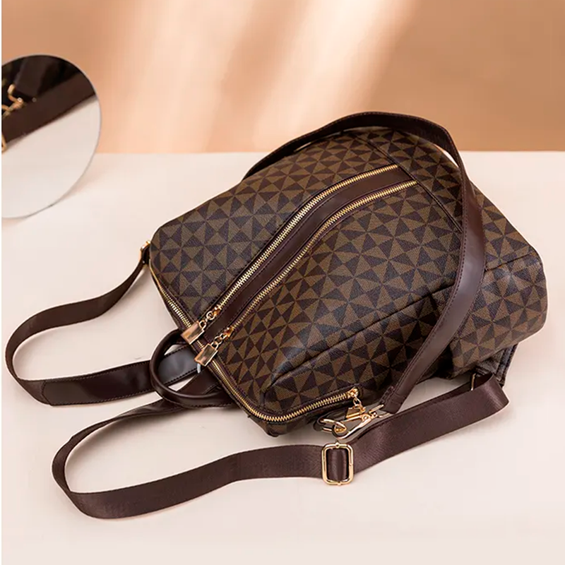 Mochila de Couro Feminina com Carteira – Estilo e Praticidade no Seu Dia a Dia