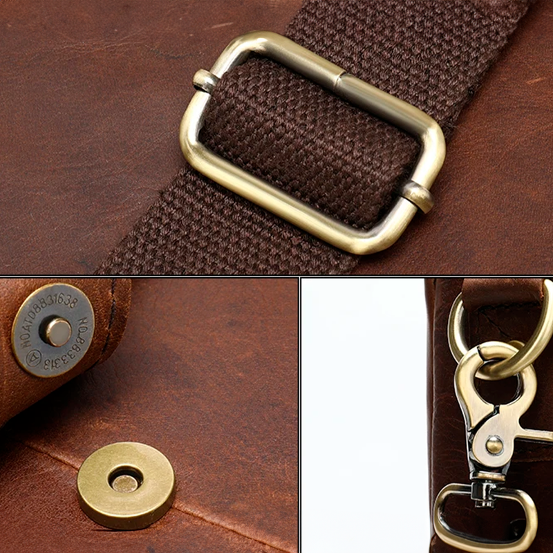 Maleta Romeu Premium em Couro Genuíno – Estilo e Praticidade para Seu Dia a Dia