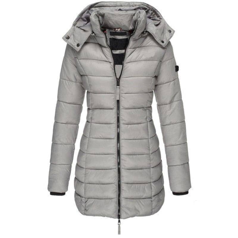 Jaqueta Feminina Puffer Longa com Capuz - WinterGlam