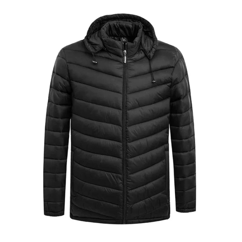 Jaqueta Puffer Premium Impermeável Com Capuz