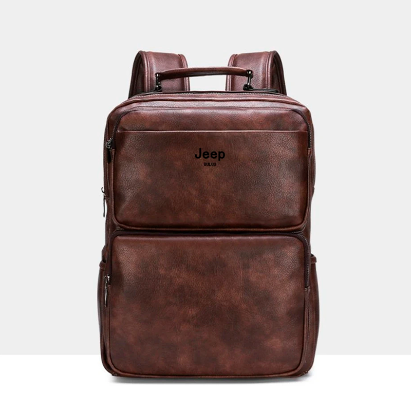 Conforto e Estilo: Mochila Jeep em Couro Genuíno Buluo Premium
