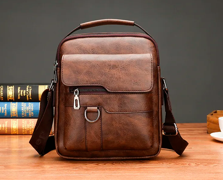 Mochila de Ombro em Couro Genuíno - Conforto e Estilo para o Seu Dia a Dia