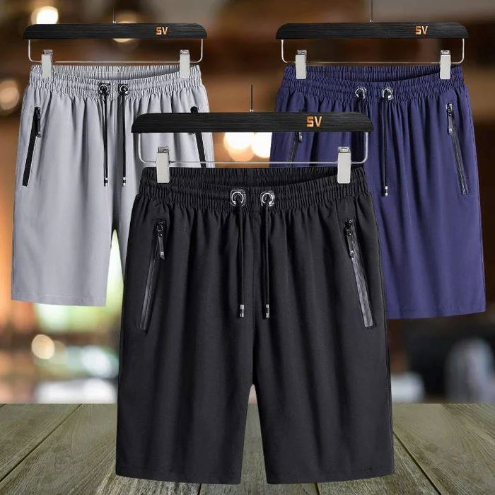 Kit com 3 Bermudas Esporte Fino em Seda Gelo