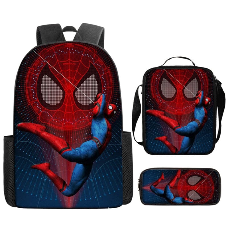 Kit Escolar Infantil Homem Aranha: Mochila, Lancheira e Estojo