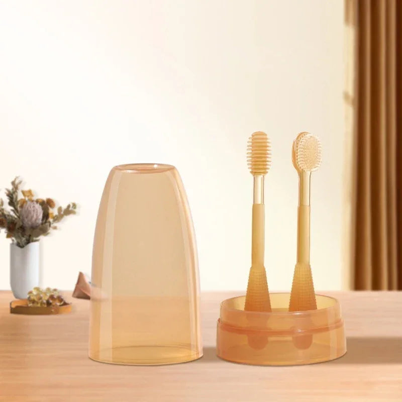Kit de Escova de Dentes de Silicone para Crianças – Conforto e Cuidados para Sorrisos Saudáveis