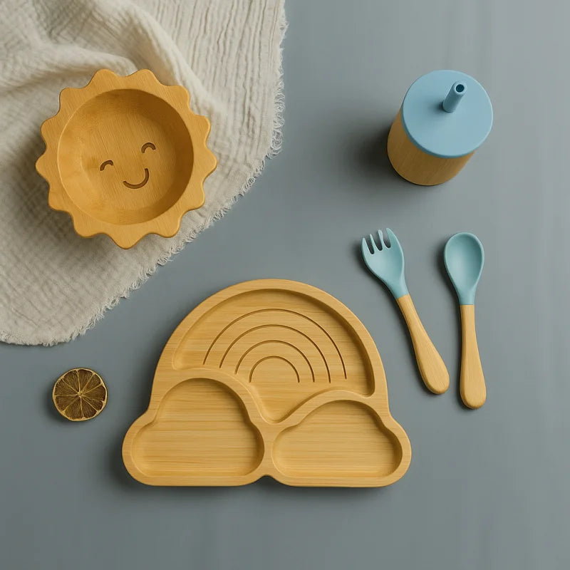 Kit de Iniciação Alimentar Infantil em Madeira Lenogue: Transforme a Hora das Refeições