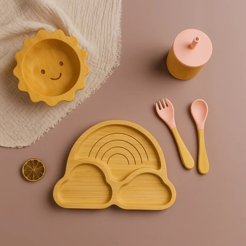 Kit de Iniciação Alimentar Infantil em Madeira Lenogue: Transforme a Hora das Refeições