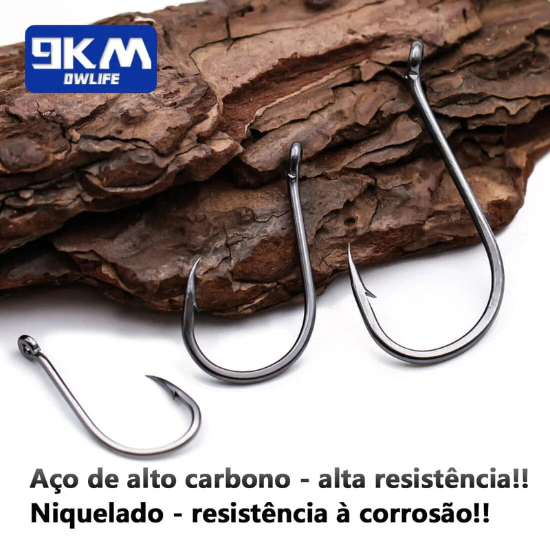 Conjunto Premium de Anzóis de Aço Inox para Pesca - 50 a 100 Peças para Uma Experiência de Pesca Incomparável