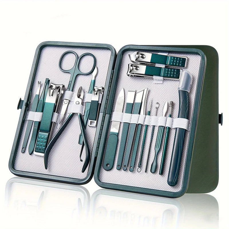 Kit Manicure E Cuidados Pessoais Profissional - 18 Peças