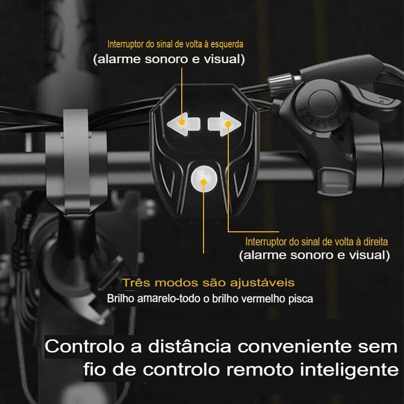 Lanterna Traseira para Bike com Controle Remoto