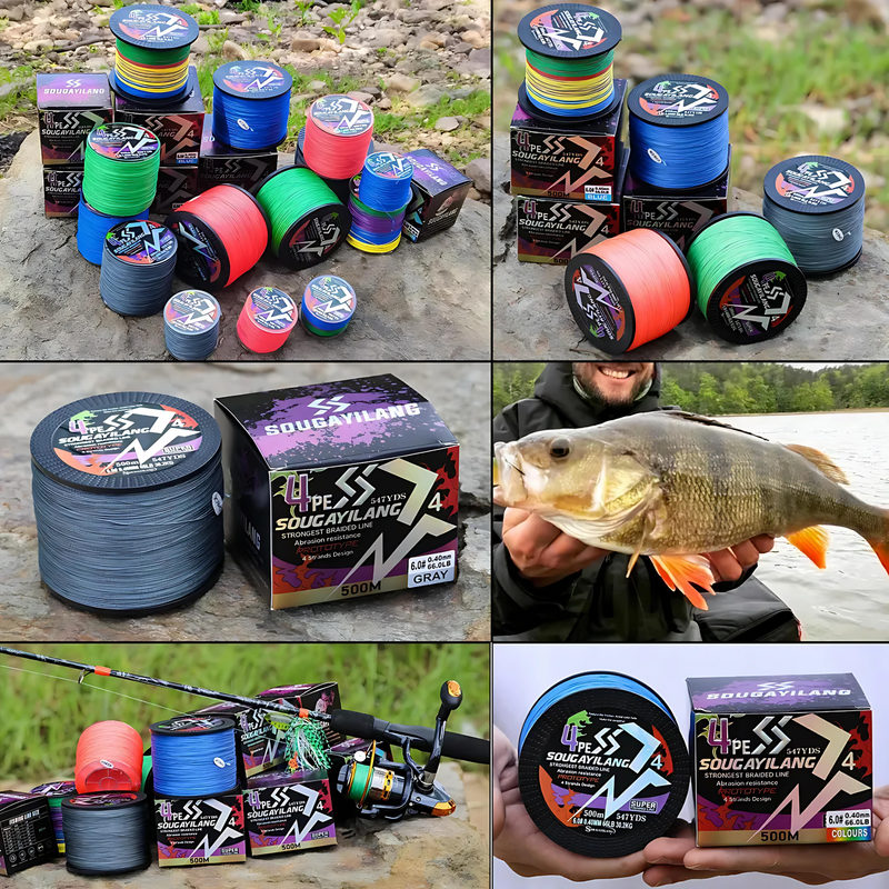 Conquiste Seus Melhores Momentos na Pesca com a Linha Trançada Sougayilang 4 Fios - Leveza e Resistência