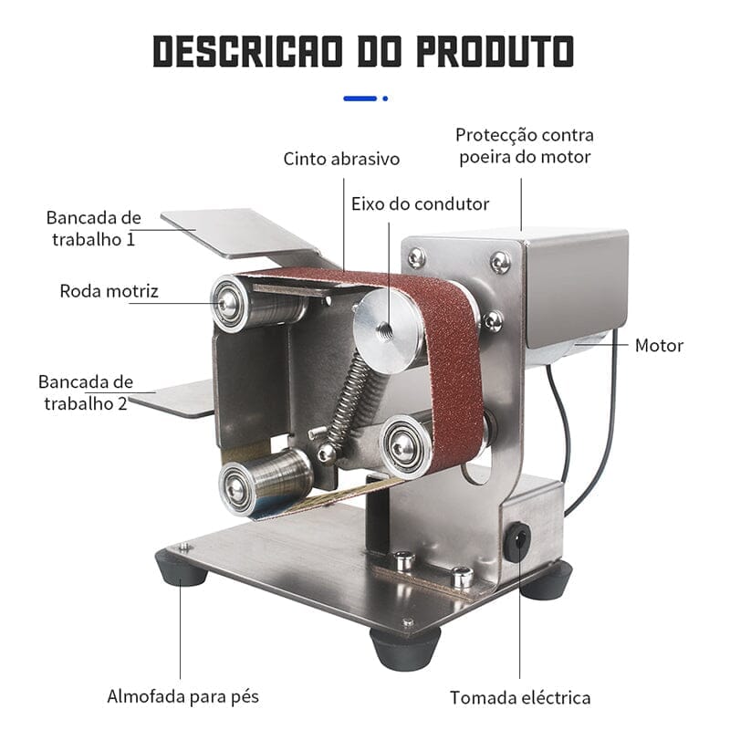 Lixadeira Elétrica Industrial 4 em 1 Turbo - Super Potente