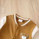 Macacão Infantil em Algodão com Estampa de Ursinho Baseball - Conforto e Estilo para Pequenos Aventureiros