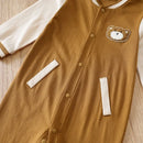 Macacão Infantil em Algodão com Estampa de Ursinho Baseball - Conforto e Estilo para Pequenos Aventureiros