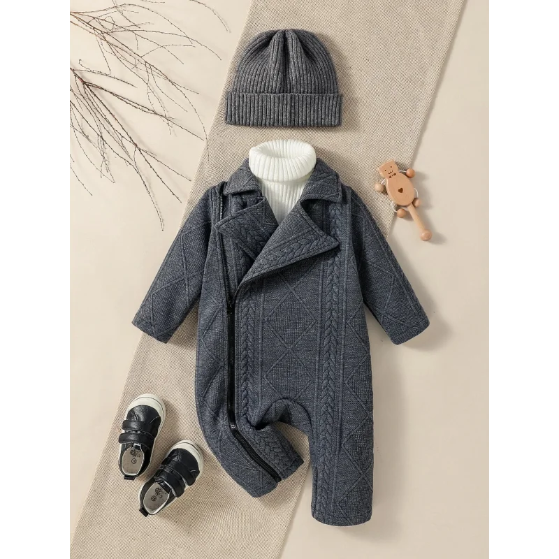 Macacão Infantil Confortável de Manga Longa com Zíper Estilo Streetwear Lenogue