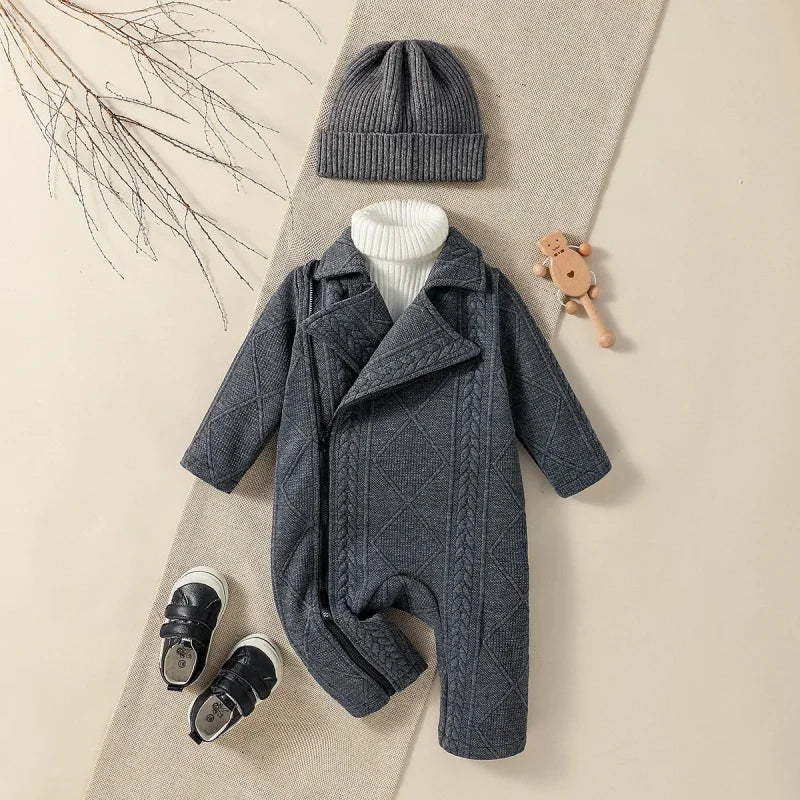 Macacão Infantil Confortável de Manga Longa com Zíper Estilo Streetwear Lenogue