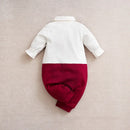 Macacão Infantil Masculino Estilo Gentleman com Laço e Gravata - Conforto e Elegância para Momentos Especiais