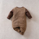 Macacão Infantil Urso Cartoon com Suspensórios e Orelhas 3D – Conforto e Alegria para o Dia a Dia