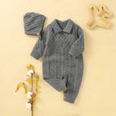 Macacão Romper Infantil em Tricot Bege – Conforto e Estilo para os Pequenos