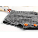 Macacão Romper Infantil em Tricot Preto e Bege - Conforto e Estilo para os Pequenos