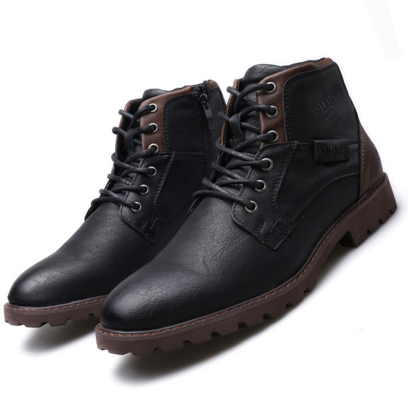 Bota Masculina de Couro Genuíno - Conforto e Estilo da Hermez