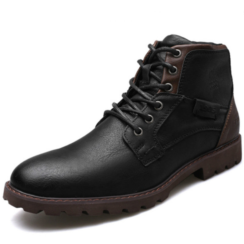 Bota Masculina de Couro Genuíno - Conforto e Estilo para Seus Passos