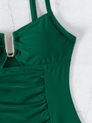 Maiô Cintura Slim com Detalhe Dourado