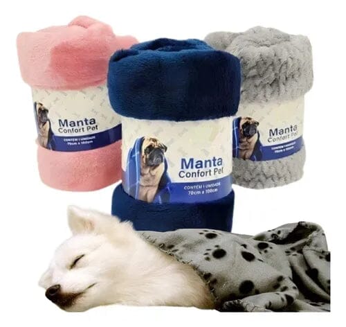 Manta Pet Macia – Conforto Quente para Cães e Gatos