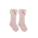 Meias Longas de Algodão para Crianças com Laço Elegante - Conforto e Estilo para Todos os Dias