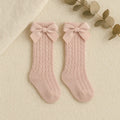 Meias Longas de Algodão para Crianças com Laço Elegante - Conforto e Estilo para Todos os Dias