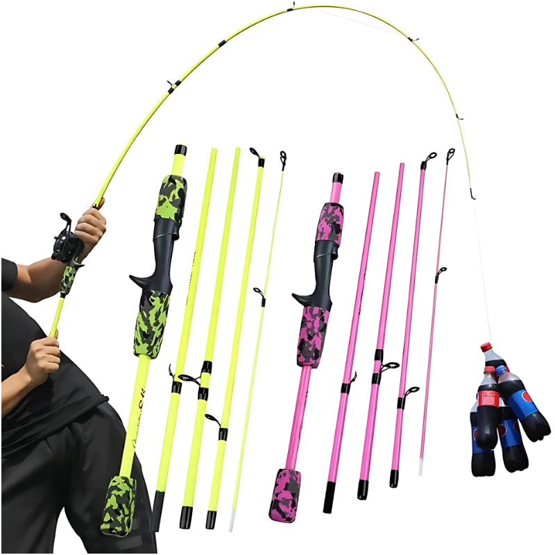 Vara De Pesca Ultraleve Sougayilang: Conforto e Precisão Com Fibra De Vidro e Punho Em EVA