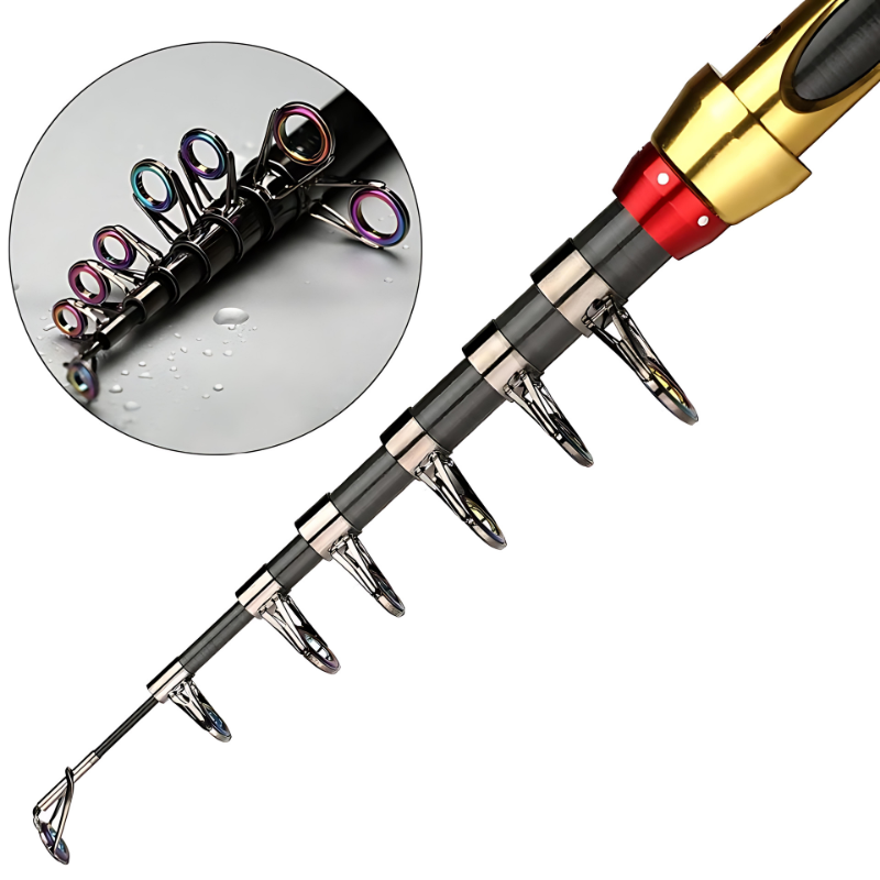 Vara de Pesca Telescópica Yernea em 99% Carbono – Leve e Versátil de 1.8 a 3.6m para Aventura Perfeita