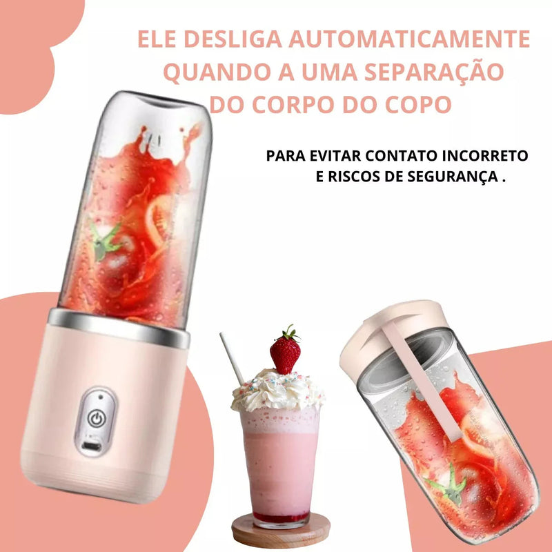 Mini Liquidificador Portátil com Coqueteleira - SmoothieShake