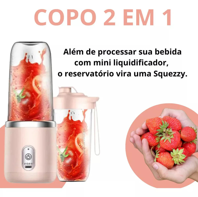 Mini Liquidificador Portátil com Coqueteleira - SmoothieShake