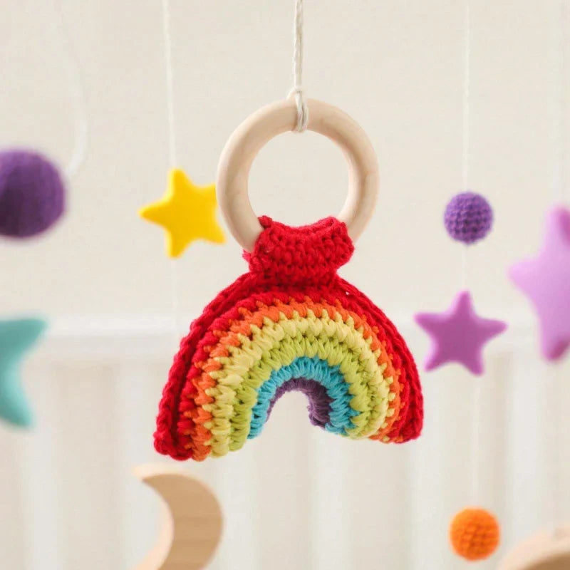 Mobile Arco-íris Lenogue: Encanto e Conforto para o Berço do Seu Bebê