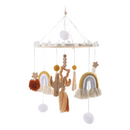 Mobile para Berço com Chocalhos Bege: Conforto e Encanto para o Bebê