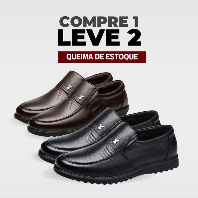 Mocassim de Couro FeetFlex - Compre 1 e Leve 2