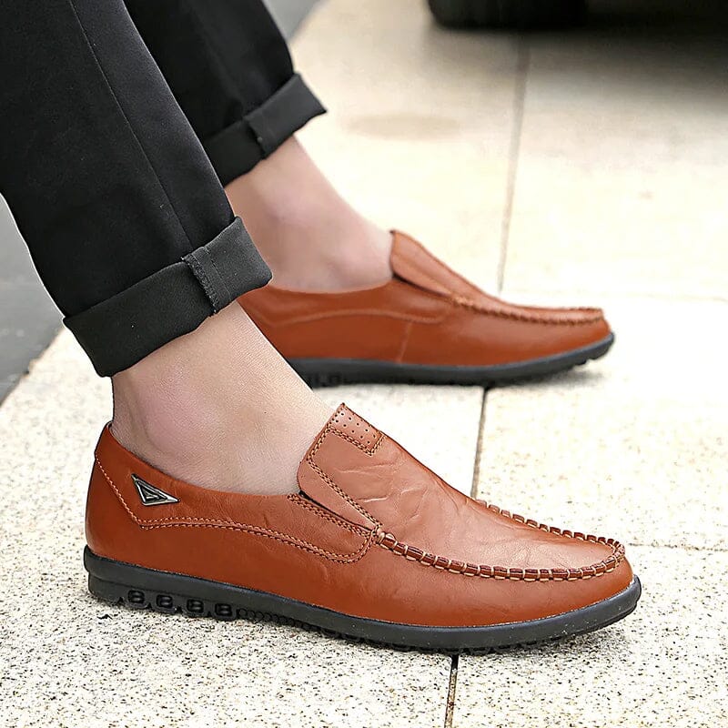 Mocassim Masculino de Couro Genuíno - Conforto e Estilo para Momentos Especiais